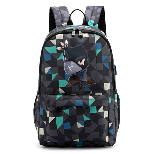 Leon Game Kids Bag Backpack Usb Charging Schoolbag Student School Bag 3D Print Computer Bag 44*30*15 Cm