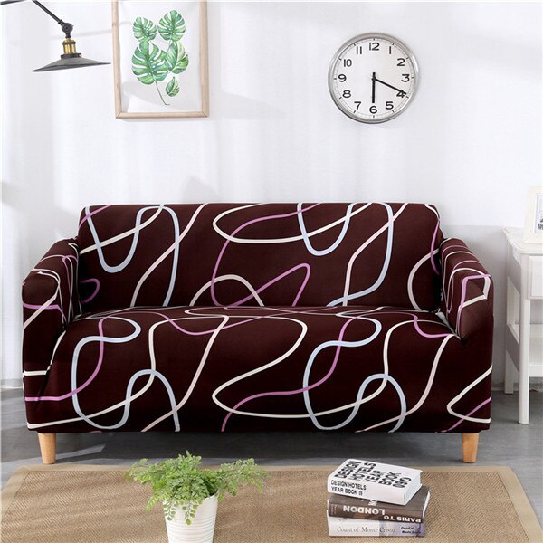 Modern Elastic Sofa Slipcovers Spandex Sofa Cover for Living Room All-inclusive Sectional Couch Cover Chair Furniture Protector