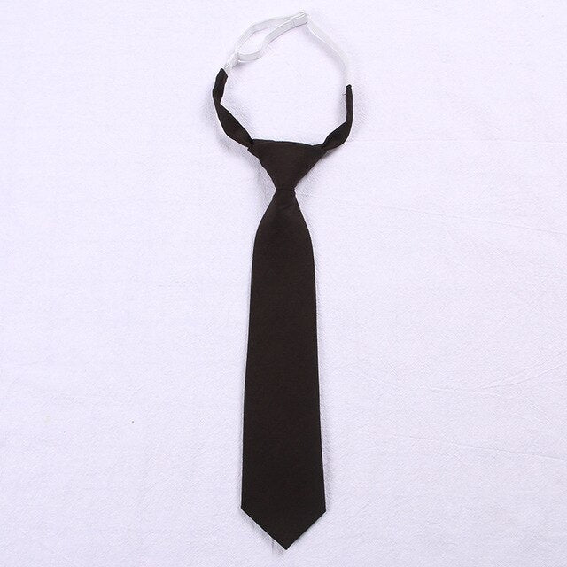11 Solid Colors Men's Boy's Adjustable Neck Ties Narrow Necktie Accessories For JK DK School Uniform Students Cloths