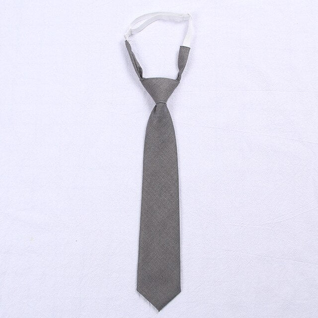 11 Solid Colors Men's Boy's Adjustable Neck Ties Narrow Necktie Accessories For JK DK School Uniform Students Cloths