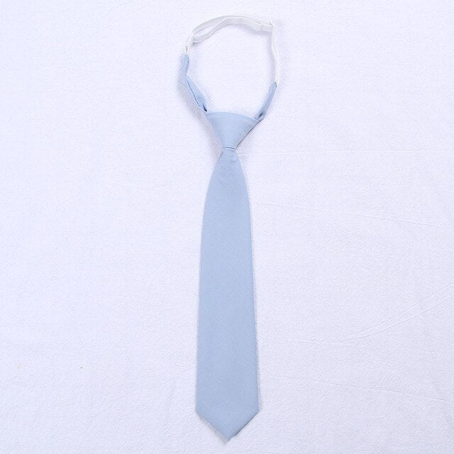 11 Solid Colors Men's Boy's Adjustable Neck Ties Narrow Necktie Accessories For JK DK School Uniform Students Cloths