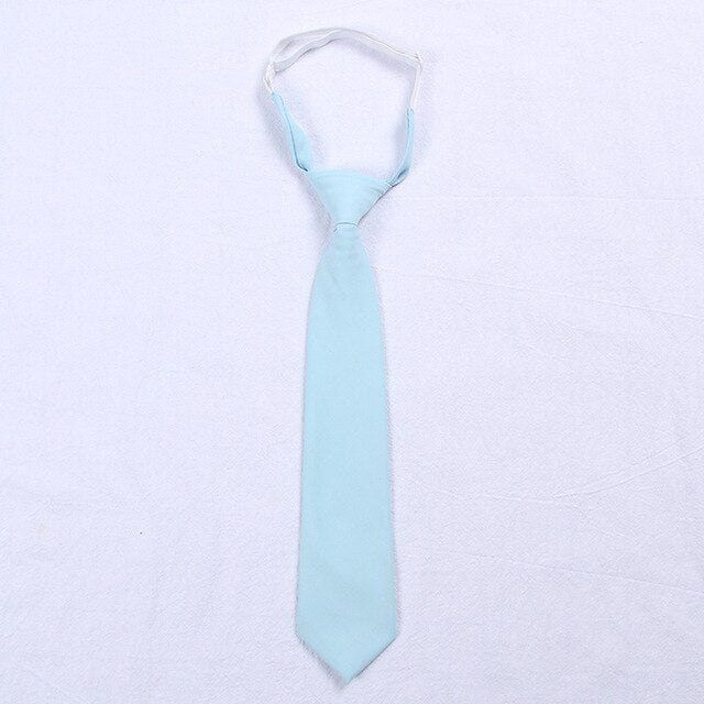 11 Solid Colors Men's Boy's Adjustable Neck Ties Narrow Necktie Accessories For JK DK School Uniform Students Cloths