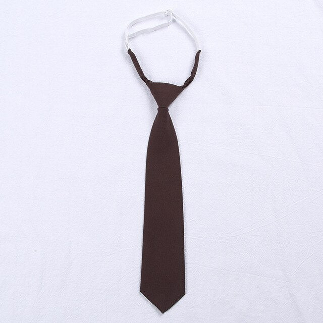 11 Solid Colors Men's Boy's Adjustable Neck Ties Narrow Necktie Accessories For JK DK School Uniform Students Cloths