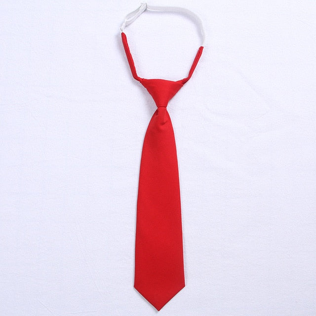 11 Solid Colors Men's Boy's Adjustable Neck Ties Narrow Necktie Accessories For JK DK School Uniform Students Cloths