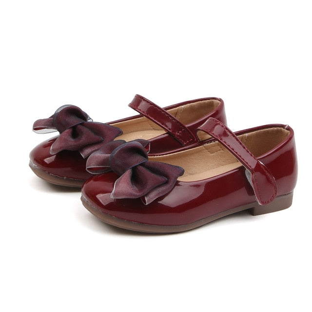 Bekamille Kid Sandals For Girls Princess Shoes Fashion Solid Color Children Bow Little Girls Leather Shoes Toddler Girls Shoes