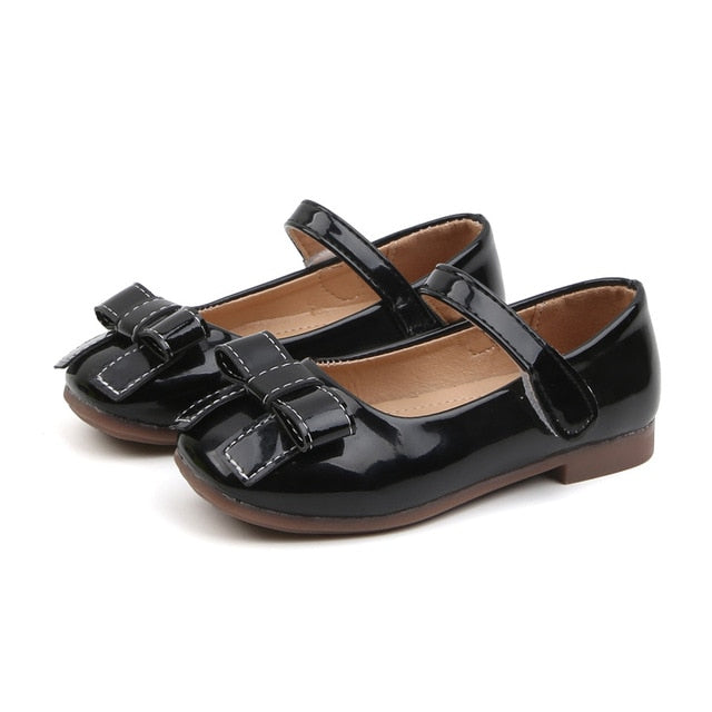 Bekamille Kid Sandals For Girls Princess Shoes Fashion Solid Color Children Bow Little Girls Leather Shoes Toddler Girls Shoes