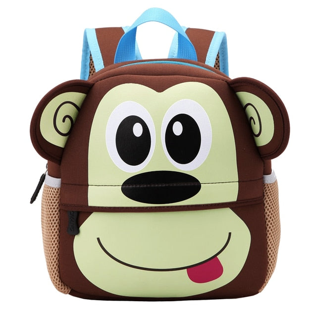 2020 New 3D Animal Children Backpacks Brand Design Girl Boys Backpack Toddler Kids Neoprene School Bags Kindergarten Cartoon Bag