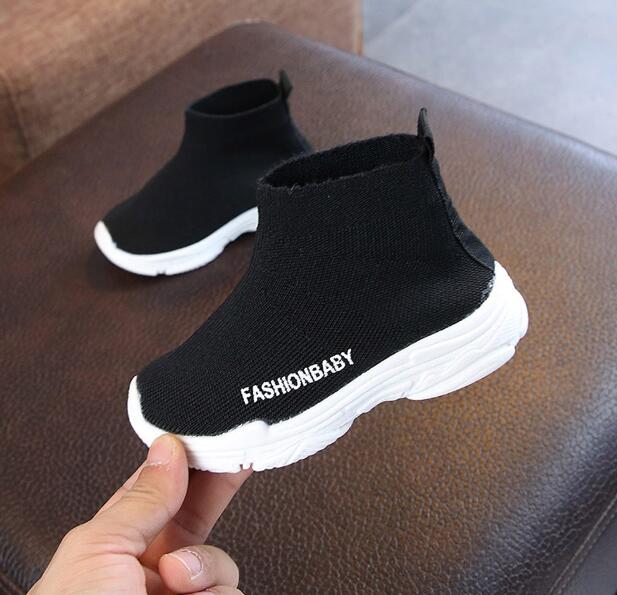 Children casual shoes 2020 male female sneaker child high elastic foot wrapping snow boots kids socks shoes baby sport shoes