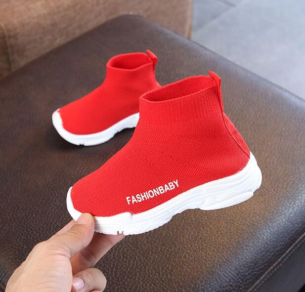 Children casual shoes 2020 male female sneaker child high elastic foot wrapping snow boots kids socks shoes baby sport shoes