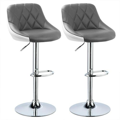 2Pcs/set Bar Chair Modern Fashion Soft Kitchen Living Room Chairs Adjustable Lifting With Footrest BarStools Funiture HWC