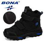 BONA New Popular Style Winter Children's Snow Boots Boys Girls Fashion Waterproof Warm Shoes Kids Thick Mid Non-Slip Boots