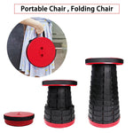Outdoor Portable Chair Retractable Stool Folding Camping Chair Fishing Traveling Picnic Space Saving Telescopic Folding Chair