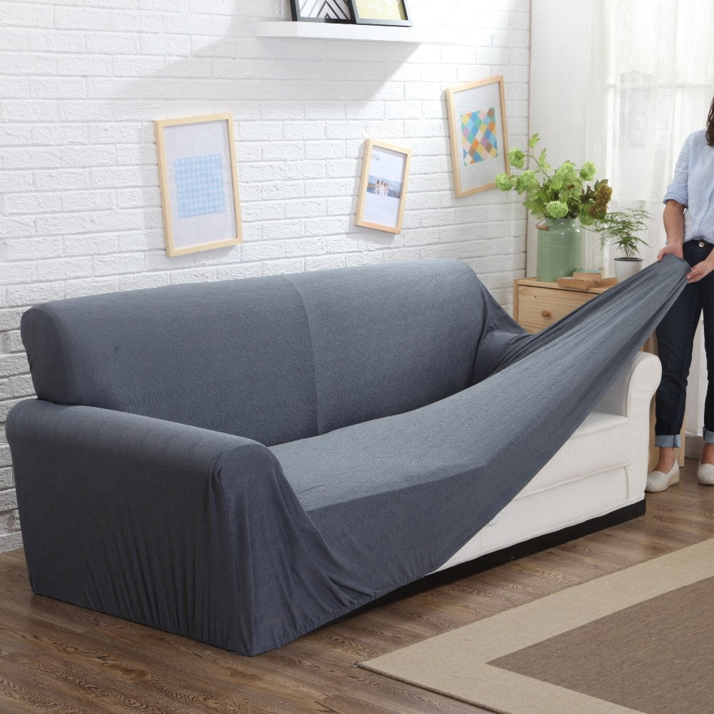 Printing Solid Color Knitting Solid Sofa Cover Sofa Slipcover Single/Two/Three/Four-Seater Stretch Sofa Couch Cover Decoration