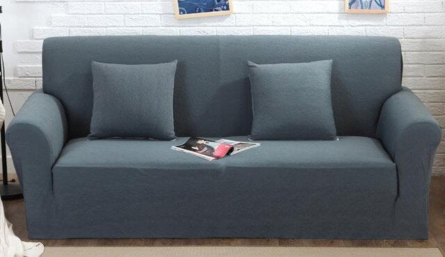 Printing Solid Color Knitting Solid Sofa Cover Sofa Slipcover Single/Two/Three/Four-Seater Stretch Sofa Couch Cover Decoration