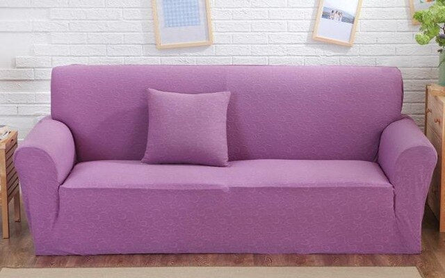 Printing Solid Color Knitting Solid Sofa Cover Sofa Slipcover Single/Two/Three/Four-Seater Stretch Sofa Couch Cover Decoration