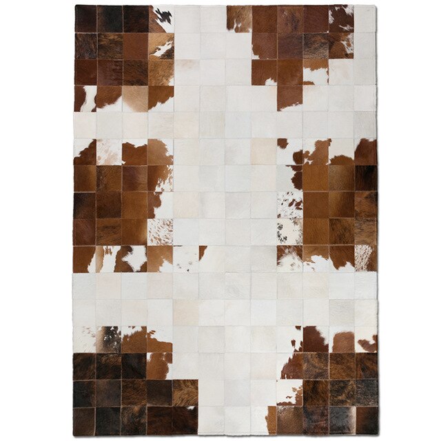 American style cowhide patchwork rug , big size genuine cow skin fur carpet, plaid decorative living room rug SALES