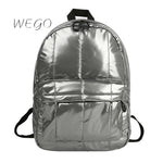 Fashion Casual Unisex Space Down Glossy Backpack Waterproof Soild Color Bag bags for women Men 2020 Hot New