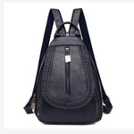 Women Leather Backpacks Zipper Female Chest Bag Sac a Dos Travel Back Pack Ladies Bagpack Mochilas School Bags For Teenage Girls