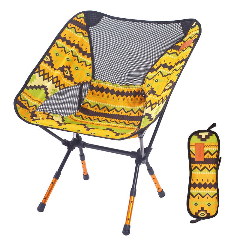 Light Moon Chair Portable Garden 7075 Chair Fishing Seat Camping Fixed Height Folding Furniture Indian Armchair
