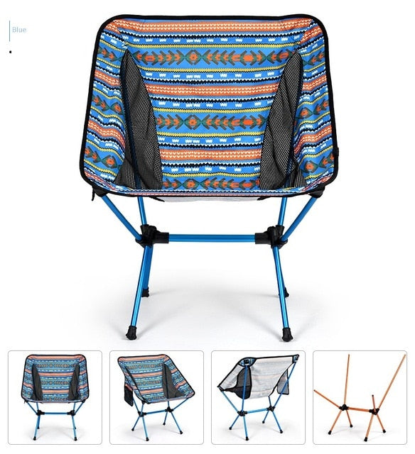 Light Moon Chair Portable Garden 7075 Chair Fishing Seat Camping Fixed Height Folding Furniture Indian Armchair