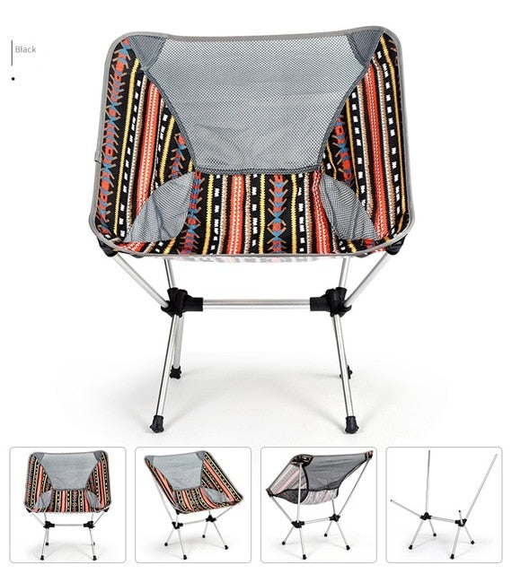 Light Moon Chair Portable Garden 7075 Chair Fishing Seat Camping Fixed Height Folding Furniture Indian Armchair