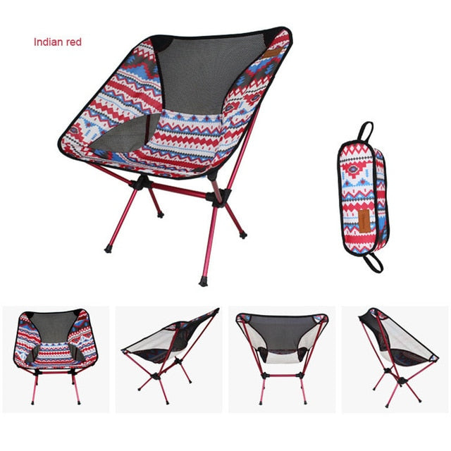 Light Moon Chair Portable Garden 7075 Chair Fishing Seat Camping Fixed Height Folding Furniture Indian Armchair
