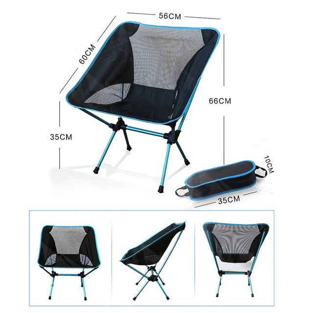 Light Moon Chair Portable Garden 7075 Chair Fishing Seat Camping Fixed Height Folding Furniture Indian Armchair
