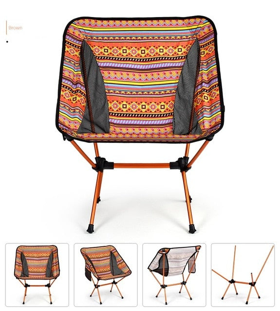 Light Moon Chair Portable Garden 7075 Chair Fishing Seat Camping Fixed Height Folding Furniture Indian Armchair