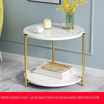 K-star Creative Round Table Nordic Small Coffee Table Modern Home Living Room Sofa Round Table Bedside Multifunctional Removable