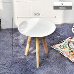 Creative Nordic Wood Low Round Coffee Table Dirty Storage Table Tea Fruit Snack Service Plate Tray Living Room Sofa Side Table