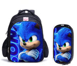 16 Inch Mario Bros Sonic Children School Bags Orthopedic Backpack Kids School Boys Girls Mochila Infantil Cartoon Bags