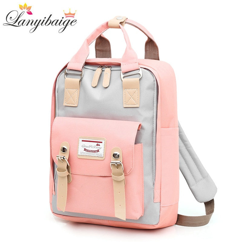Multifunction women backpack girls shoulder bag high quality laptop backpack canvas schoolbag for teenager girls cute backpacks