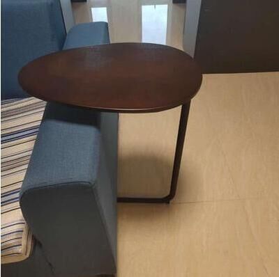 K-STAR Nordic Iron Art Oval Coffee Table Home Small Coffee Table Bedroom Corner Table  Living Room Bedside Reading Table
