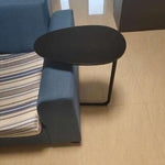 K-STAR Nordic Iron Art Oval Coffee Table Home Small Coffee Table Bedroom Corner Table  Living Room Bedside Reading Table