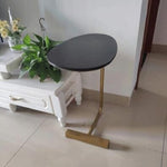K-STAR Nordic Iron Art Oval Coffee Table Home Small Coffee Table Bedroom Corner Table  Living Room Bedside Reading Table
