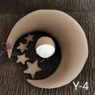 Newborn Photography Props Moon-shaped Pillows With 4 Stars Matched Hats Baby Photo Shoot Accessories Creative Props New Arrival