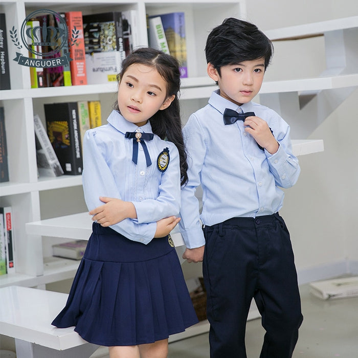 Kids Kindergarten Uniform Child Long Sleeve School Uniform British Children's School Wear Primary Students Class Clothes D-0600