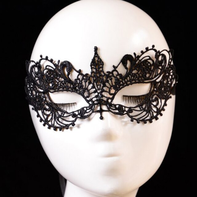 Sexy Erotic Lingerie for Women Lady Female Black Lace Mask Hollow Sexy Women Lace Eye Mask Cosplay Costume Party Nightclub