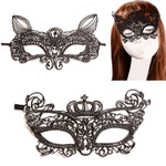 Sexy Erotic Lingerie for Women Lady Female Black Lace Mask Hollow Sexy Women Lace Eye Mask Cosplay Costume Party Nightclub