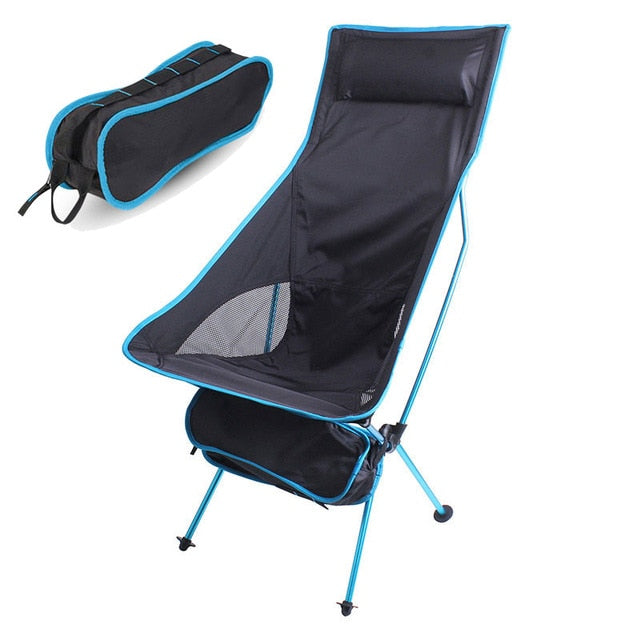 Outdoor Camping Chair Oxford Cloth Portable Folding Lengthen Camping Seat for Fishing Festival Picnic BBQ Beach Ultralight Chair