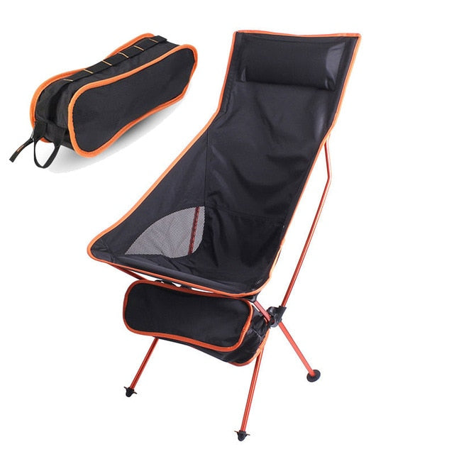 Outdoor Camping Chair Oxford Cloth Portable Folding Lengthen Camping Seat for Fishing Festival Picnic BBQ Beach Ultralight Chair