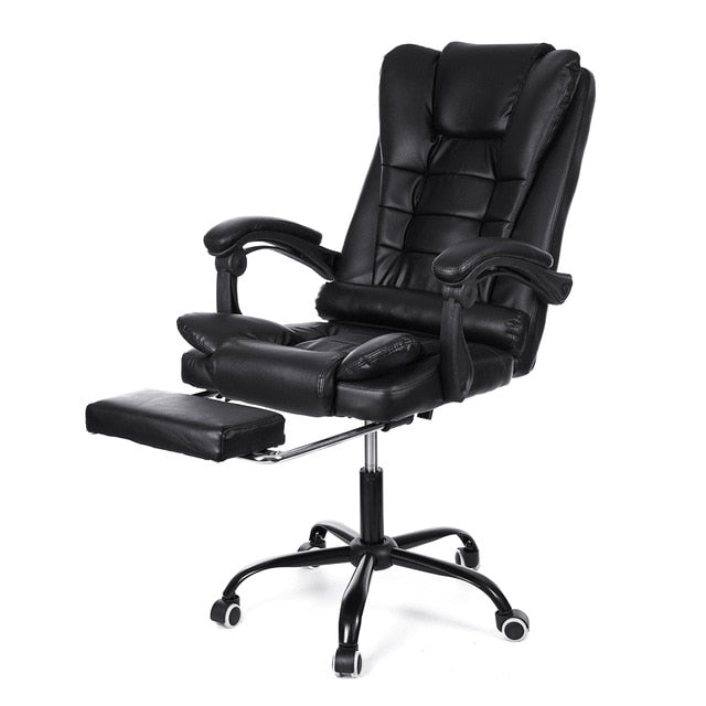 Computer Gaming Chair Lying Massage Lifting Rotatable Armchair Footrest Office Adjustable Swivel Leather Executive Massage Chair