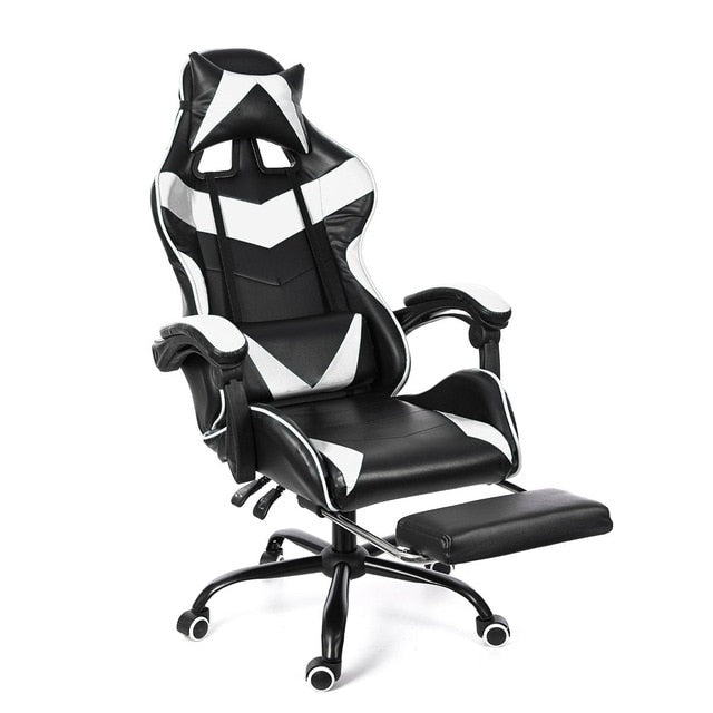 Computer Gaming Chair Lying Massage Lifting Rotatable Armchair Footrest Office Adjustable Swivel Leather Executive Massage Chair