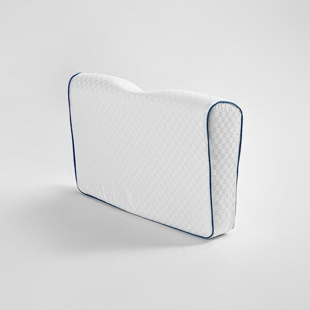 Orthopedic pillow VEGA sleep Philosophy for sleeping on the side with a recess with memory effect for sleeping from neck and back pain. Orthopedic pillow for adults with a foam of memory foam