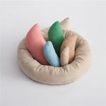 Newborn Photography Shoot Props Baby Room Pillows Wheat Donut Posing 6pcs/set Baby 0 Months New Born Baby Pillow Head Support