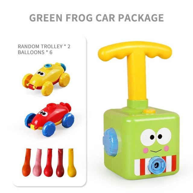 Children Cute Car Inertial Power Balloon Toy Boy Hot Frog Duck Model Educational Science Experiment Toys For Kid Gifts