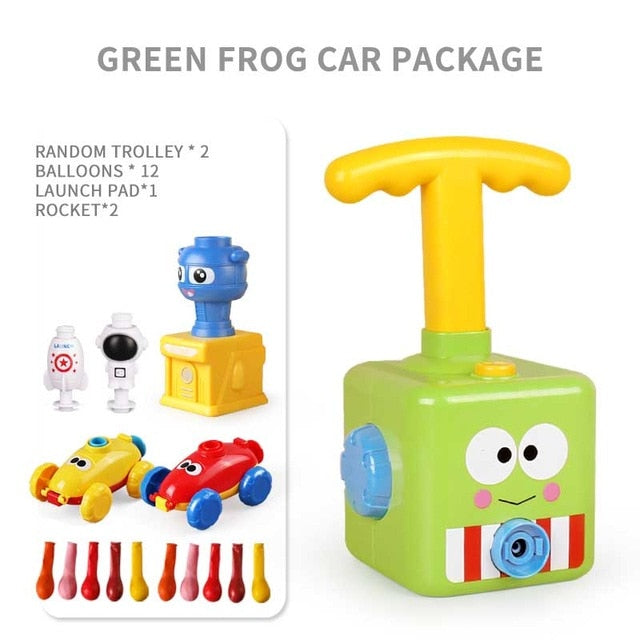 Children Cute Car Inertial Power Balloon Toy Boy Hot Frog Duck Model Educational Science Experiment Toys For Kid Gifts