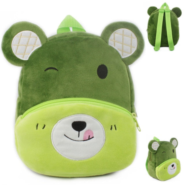 Fashion Children School Bags 3D Cartoon Print Plush Kids Backpack Kindergarten Boys and Girls School Bags Mini Backpack Book Bag