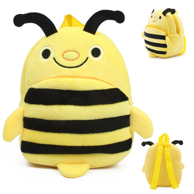 Fashion Children School Bags 3D Cartoon Print Plush Kids Backpack Kindergarten Boys and Girls School Bags Mini Backpack Book Bag