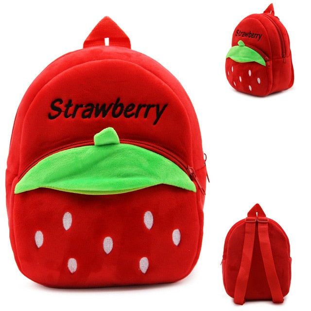 Fashion Children School Bags 3D Cartoon Print Plush Kids Backpack Kindergarten Boys and Girls School Bags Mini Backpack Book Bag
